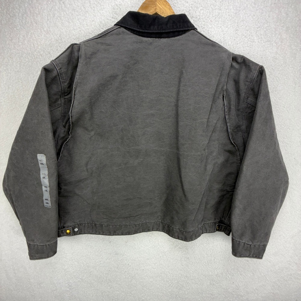 Carhartt Detroit Jacket Blanket Lined Mens 4XL J97 GVL Gravel Gray NWT NOS - Picture 2 of 12